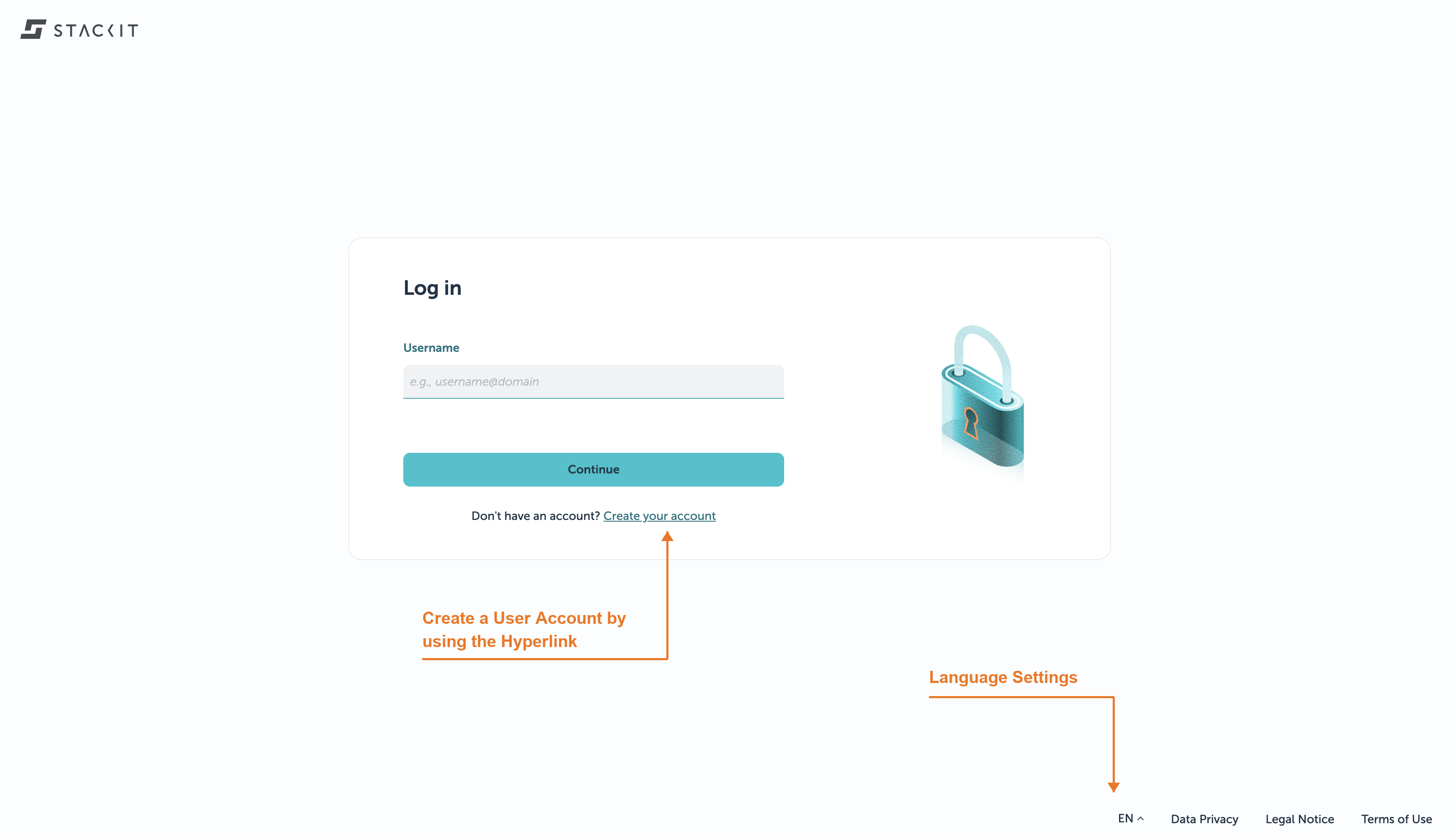 The STACKIT University login screen